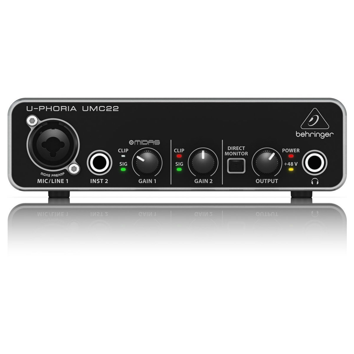 Interface de áudio - behringer umc22